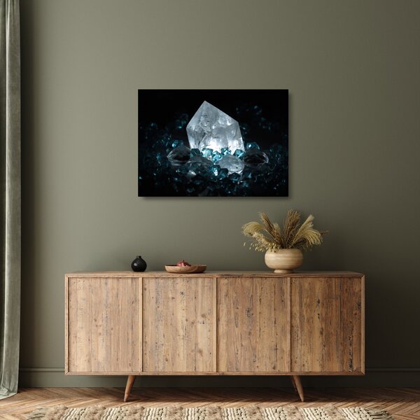 Tablou pe sticlă cu cristal (70x50 cm)