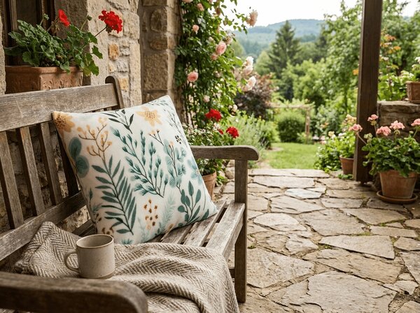 Fata de perna din microplus BOTANELLA 45x45 cm, colorat