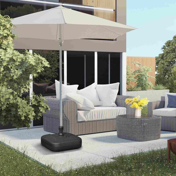 Outsunny Suport Umbrelă de Grădină cu Bază de Umplere Apă/Nisip HDPE Rezistent la Intemperii 46x45x26cm Negru | Aosom Romania