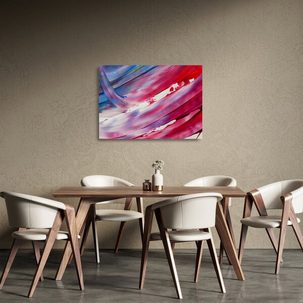 Tablou pe sticlă - culorile rozalbaste (70x50 cm)