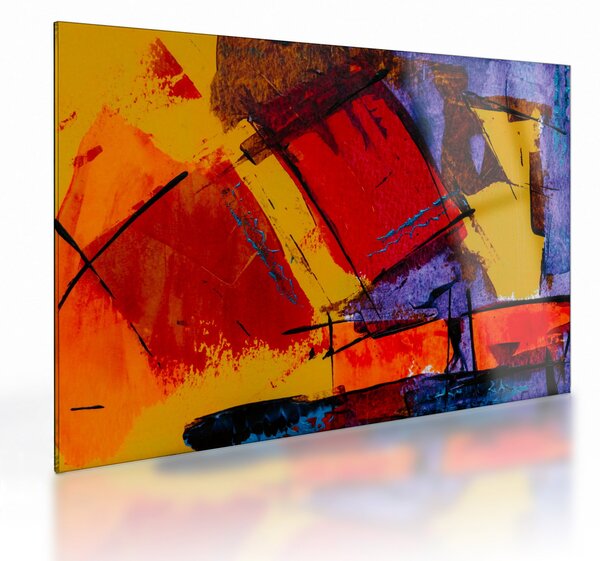 Tablou pe sticlă cu abstracție (70x50 cm)