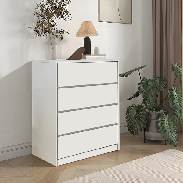 Comoda Kuanger cu sertare din MDF alb 80x40x80 cm