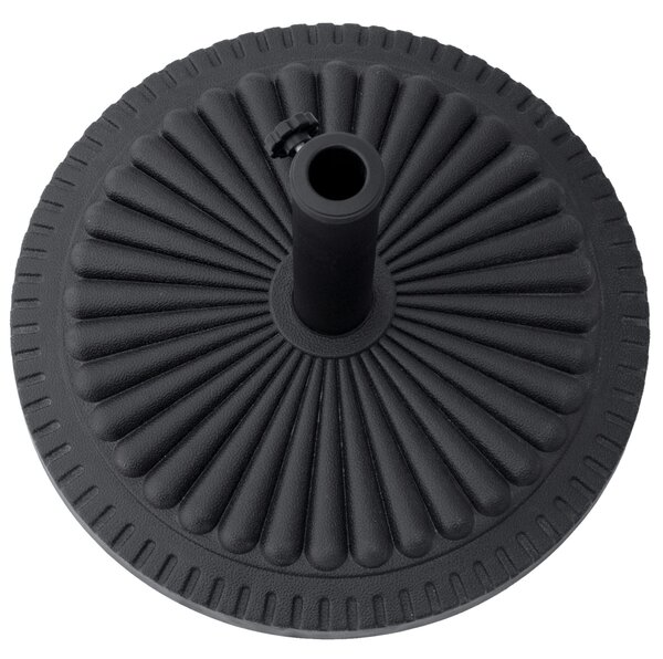 Outsunny Bază pentru Umbrelă de Soare, din Plastic Rezistent, 15kg, Compatibilă cu Stâlpi de Ф35-38-48mm, Negru, Ф49x32cm | Aosom Romania