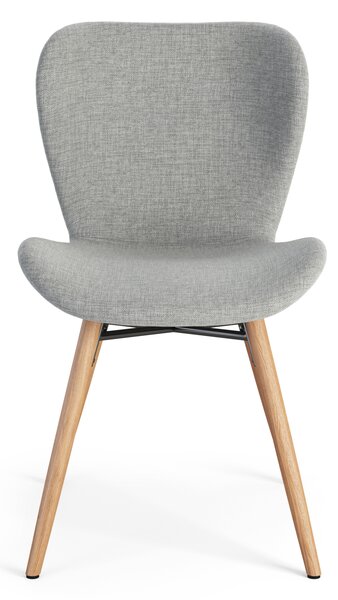 MAZZONI EXPORT ALTEA Gri (material Rio 180)/picioare stejar natural - SCAUN MODERN PENTRU LIVING/SUFRAGERIE/BUCĂTĂRIE/BIROU