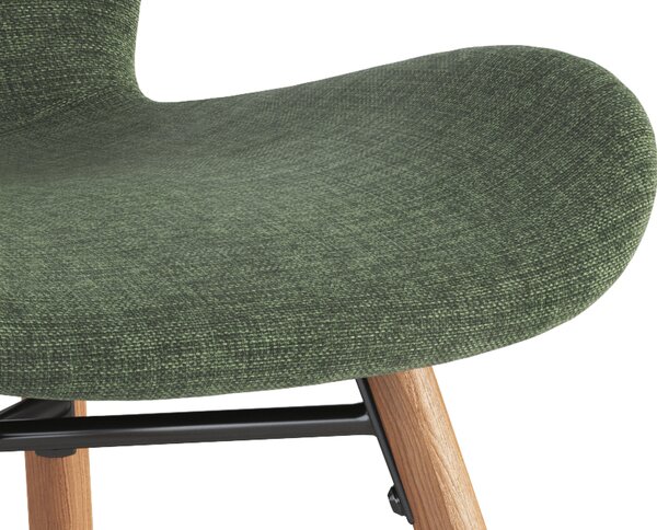 MAZZONI EXPORT ALTEA Verde (material Rio 140)/picioare stejar natural - SCAUN MODERN PENTRU LIVING/SUFRAGERIE/BUCĂTĂRIE/BIROU