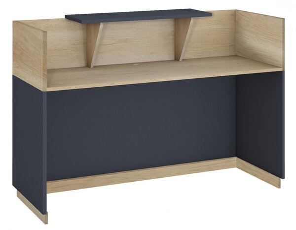 Masa Receptie Lotus in stejar - culoare gri inchis 180x70x110cm