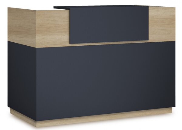 Masa Receptie Lotus in stejar - culoare gri inchis 180x70x110cm