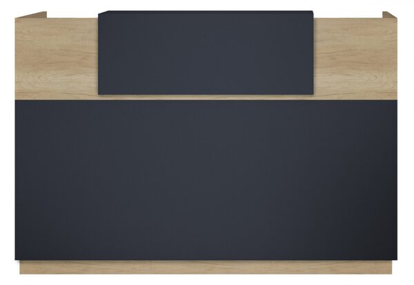 Masa Receptie Lotus in stejar - culoare gri inchis 180x70x110cm