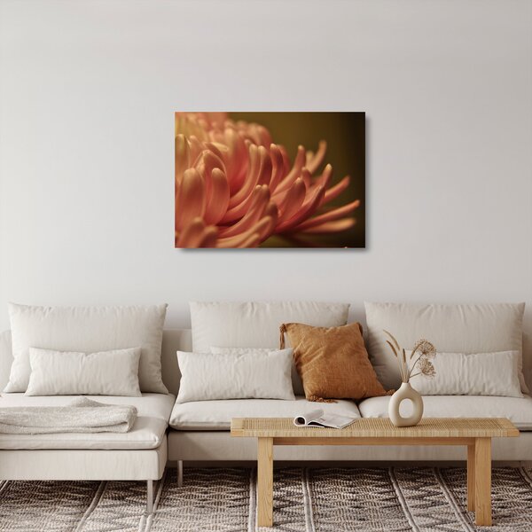 Tablou pe sticlă cu detailu florii (70x50 cm)