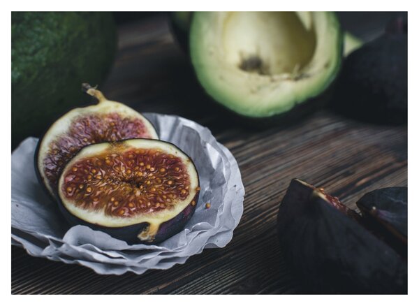 Tablou pe sticlă cu fistic și avocado (70x50 cm)
