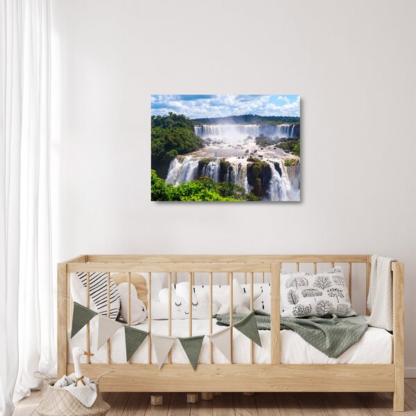 Tablou pe sticlă cu cascadele Iguass (70x50 cm)