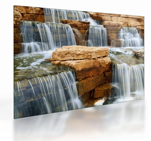 Tablou pe sticlă cu cascade (70x50 cm)