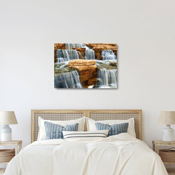 Tablou pe sticlă cu cascade (70x50 cm)