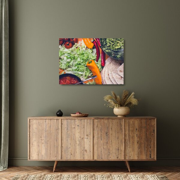Tablou pe sticlă cu legume (70x50 cm)