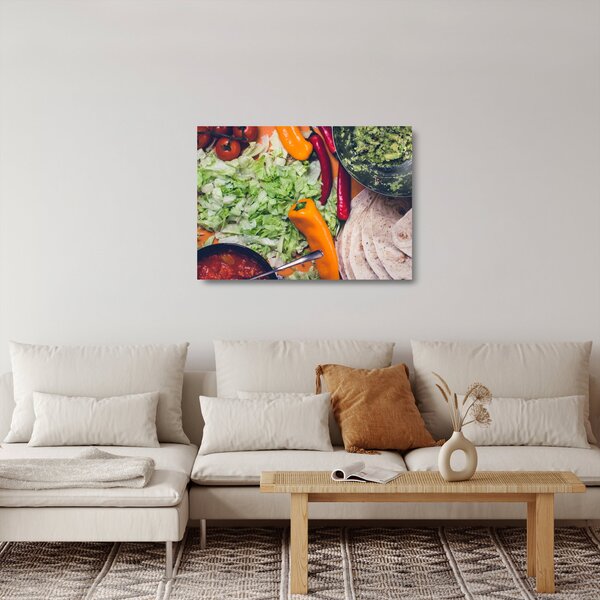 Tablou pe sticlă cu legume (70x50 cm)