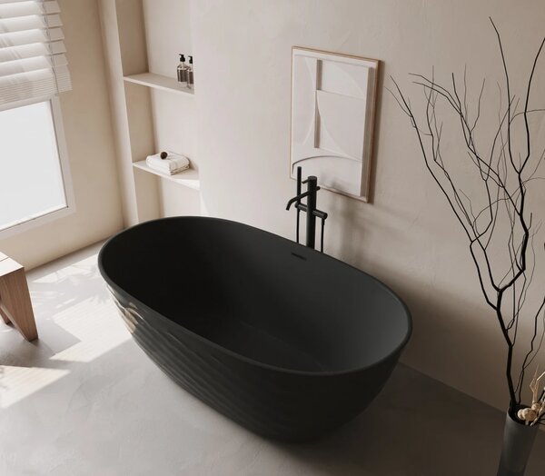 Cada acril freestanding Obsidian Noir, Negru, 170 cm, 5033