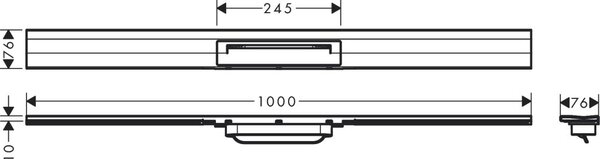 Hansgrohe RainDrain Flex element exterior rigolă 100 cm oţel 56053800