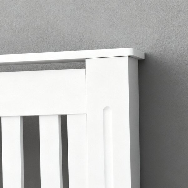 Mască calorifer ECO XS 65 cm, MDF cu lamele verticale – Alb lucios