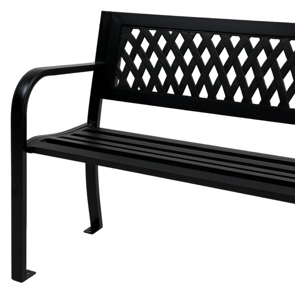 Bancă grădină LYRA 119x50x75 cm din oțel – Antracit