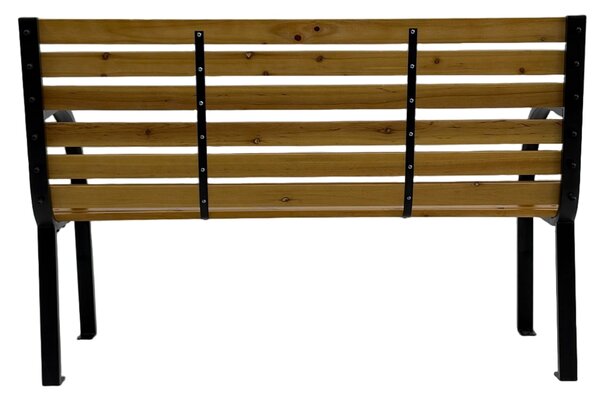 Bancă grădină AURA 122x60x80 cm din lemn și oțel
