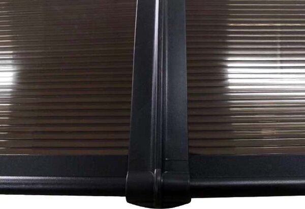 Copertină ECO 200x80 cm din policarbonat – Negru/Bronz