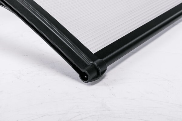 Copertină ECO 60x60 cm din policarbonat – Negru/Transparent