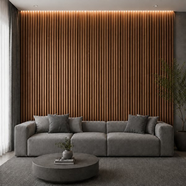 Panou decorativ PVC oval Viano – 270x16x1.5 cm