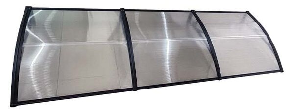 Copertină ECO 300x80 cm din policarbonat – Negru/Transparent