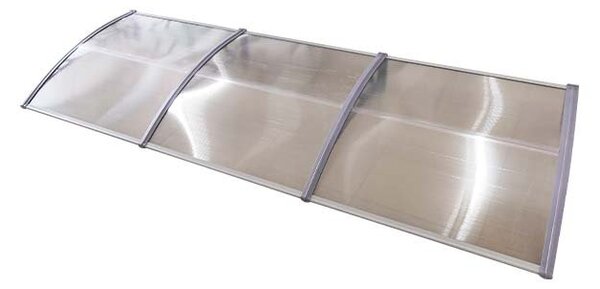 Copertină ECO 300x60 cm din policarbonat – Gri/Transparent