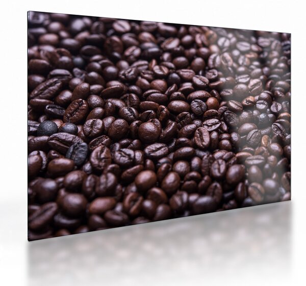 Tablou pe sticlă cu boabe de cafea (70x50 cm)