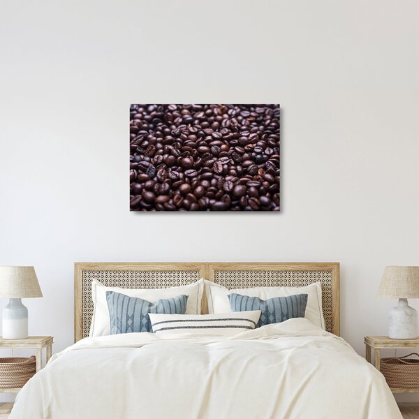 Tablou pe sticlă cu boabe de cafea (70x50 cm)