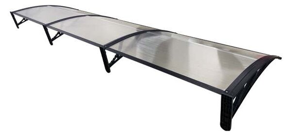 Copertină ECO 300x80 cm din policarbonat – Negru/Transparent