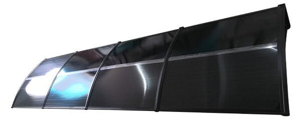 Copertină ECO 400x100 cm din policarbonat – Negru/Antracit