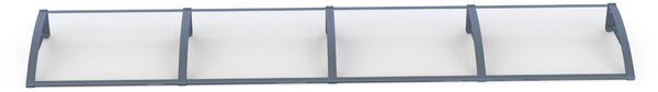Copertină PRO 400x80 cm din aluminiu și plexiglas – Negru/Transparent