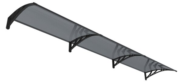 Copertină PREMIUM 300x80 cm, placă 6 mm dintr-o bucată – Negru/Antracit