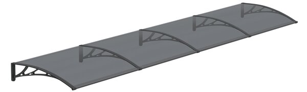 Copertină PREMIUM 400x80 cm, placă 6 mm dintr-o bucată – Negru/Antracit