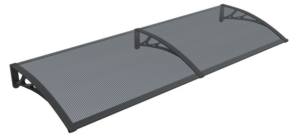 Copertină PREMIUM 200x60 cm, placă 6 mm dintr-o bucată – Negru/Antracit
