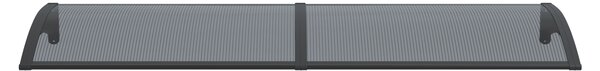 Copertină PREMIUM 200x60 cm, placă 6 mm dintr-o bucată – Negru/Antracit