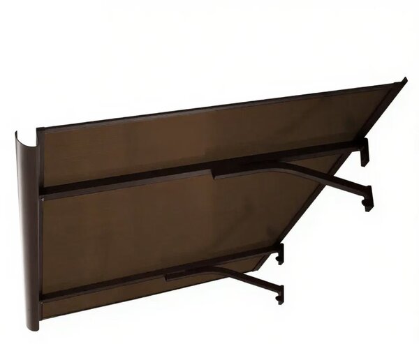 Copertină BODO PRO cu jgheab 120x90 cm din policarbonat – Maro/Bronz