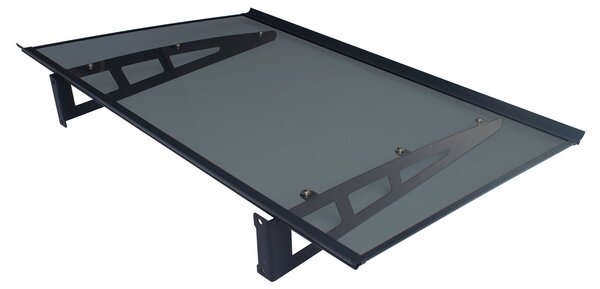 Copertină VIVIEN PRO 120x80 cm din aluminiu și plexiglas – Negru/Antracit