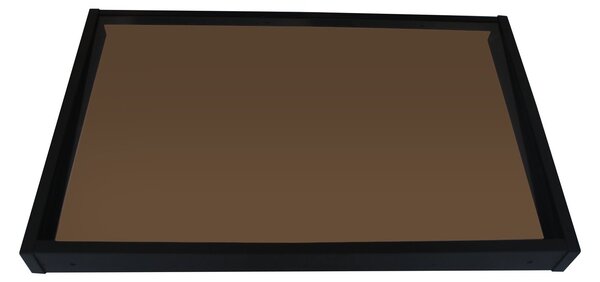 Copertină GIMI PRO 115x80 cm din oțel și plexiglas – Negru/Bronz