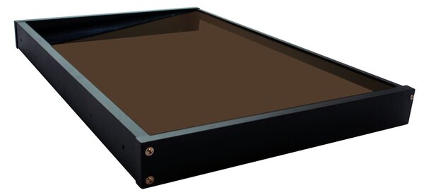 Copertină GIMI PRO 115x80 cm din oțel și plexiglas – Negru/Bronz