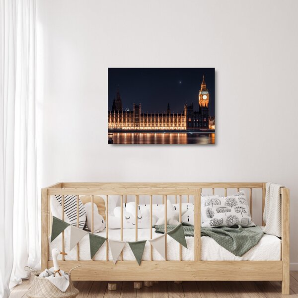Tablou pe sticlă cu Big Ben din Londra (70x50 cm)