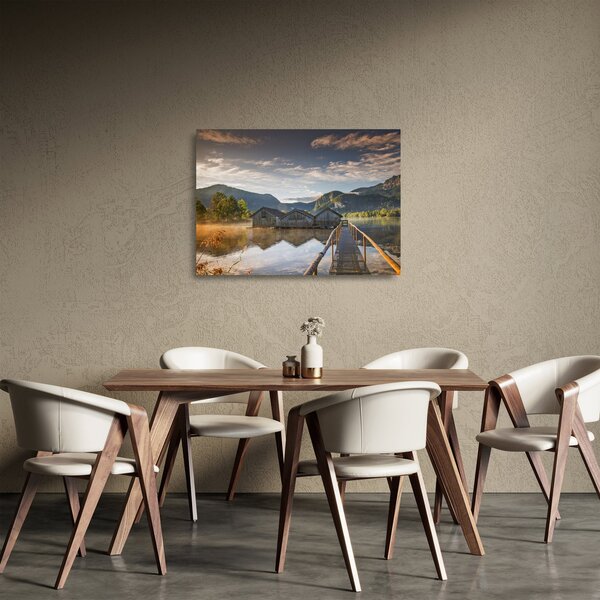 Tablou pe sticlă cu lac (70x50 cm)