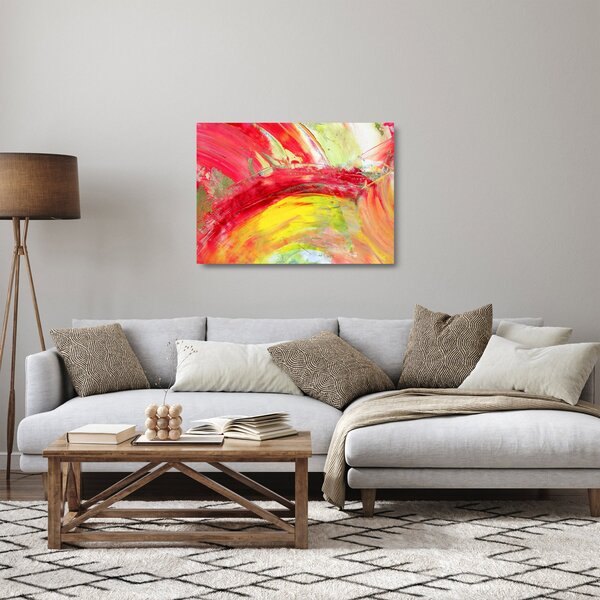 Tablou pe sticlă cu abstracție - pictura (70x50 cm)