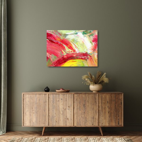 Tablou pe sticlă cu abstracție - pictura (70x50 cm)