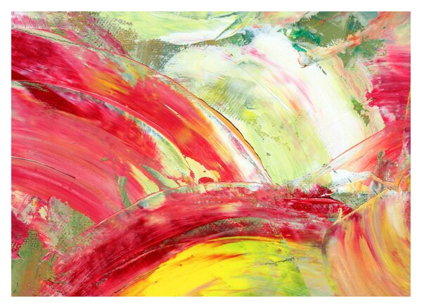 Tablou pe sticlă cu abstracție - pictura (70x50 cm)