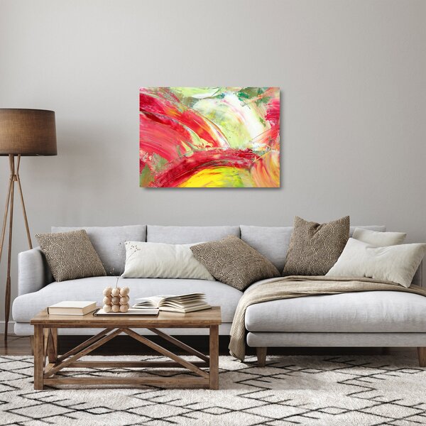 Tablou pe sticlă cu abstracție - pictura (70x50 cm)