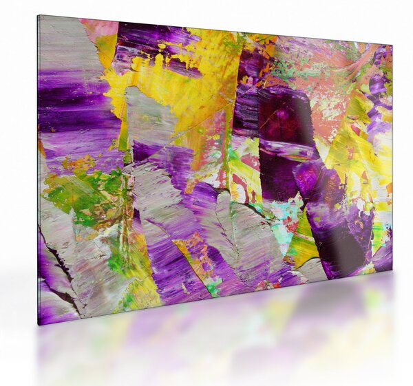 Tablou pe sticlă cu abstracție - pictura (70x50 cm)