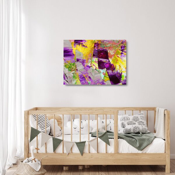 Tablou pe sticlă cu abstracție - pictura (70x50 cm)